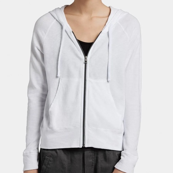 NEW James Perse Vintage French Terry Zip Up Hoodie - Picture 7 of 14